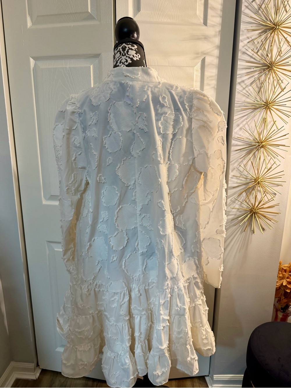 H&M Cream Textured Ruffle Tunic - Picture 3 of 5